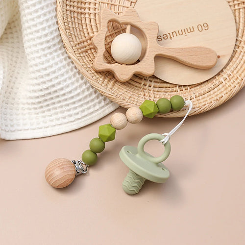 Baby Handmade Pacifier Chain Clip Dummy Nipples Holder Clips Babies Silicone Teething Chain Toy Gifts For Cute Baby Accessories