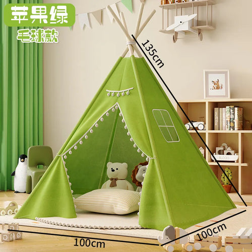 1.35M Kids Tent Play House Wigwam for Children Portable Child Tipi Tents Teepee Toddler Ball Pit Girl Castle Play Room Teepee