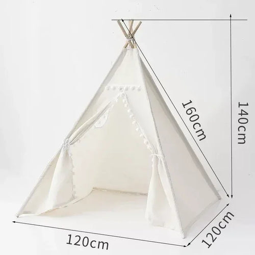 1.35M Kids Tent Play House Wigwam for Children Portable Child Tipi Tents Teepee Toddler Ball Pit Girl Castle Play Room Teepee