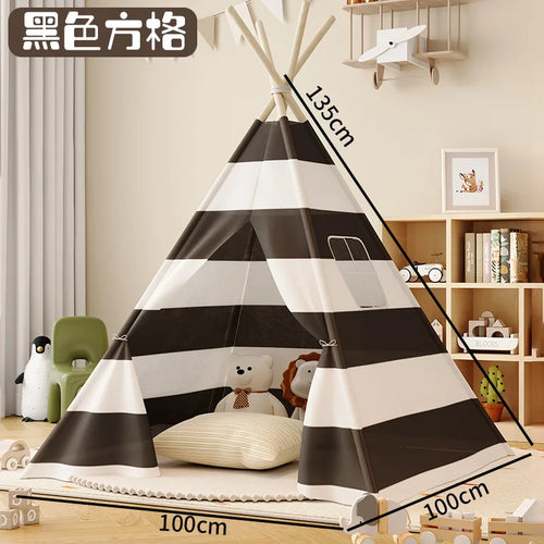 1.35M Kids Tent Play House Wigwam for Children Portable Child Tipi Tents Teepee Toddler Ball Pit Girl Castle Play Room Teepee