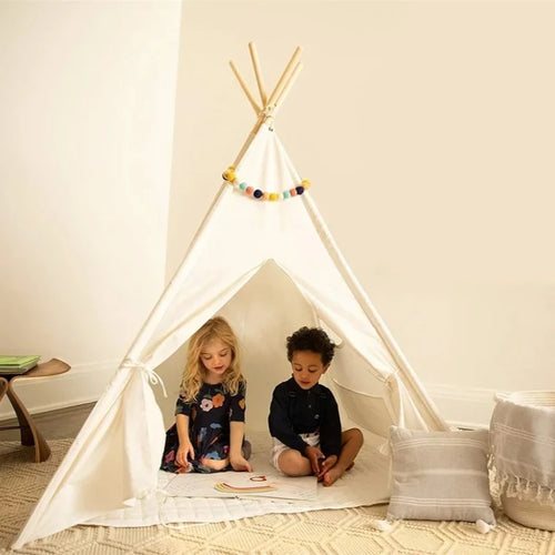 1.35M Kids Tent Play House Wigwam for Children Portable Child Tipi Tents Teepee Toddler Ball Pit Girl Castle Play Room Teepee