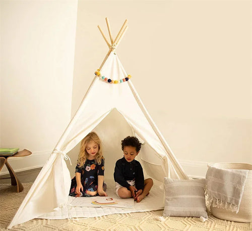 1.35M Kids Tent Play House Wigwam for Children Portable Child Tipi Tents Teepee Toddler Ball Pit Girl Castle Play Room Teepee