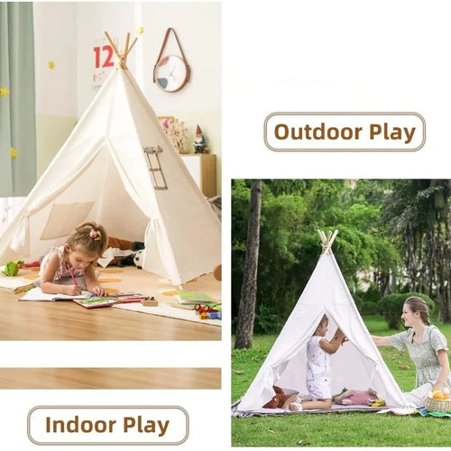 1.35M Kids Tent Play House Wigwam for Children Portable Child Tipi Tents Teepee Toddler Ball Pit Girl Castle Play Room Teepee