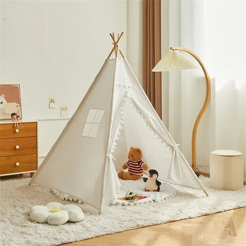 1.35M Kids Tent Play House Wigwam for Children Portable Child Tipi Tents Teepee Toddler Ball Pit Girl Castle Play Room Teepee