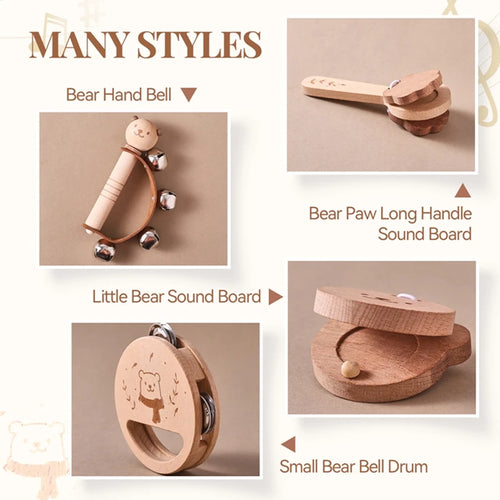 Musical Instruments For Baby 1-3 Year Montessori Children Wooden Toys Musical Game Interactive Toy Toddler Educational Toy Gifts