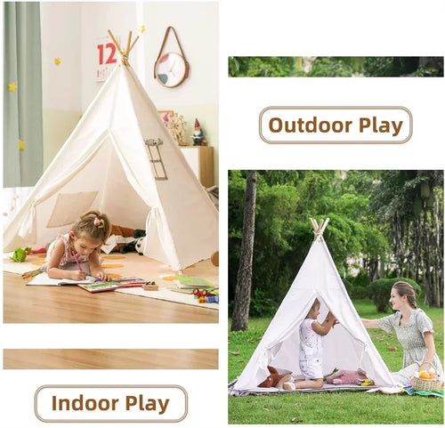 1.35M Kids Tent Play House Wigwam for Children Portable Child Tipi Tents Teepee Toddler Ball Pit Girl Castle Play Room Teepee