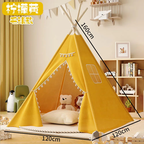 1.35M Kids Tent Play House Wigwam for Children Portable Child Tipi Tents Teepee Toddler Ball Pit Girl Castle Play Room Teepee